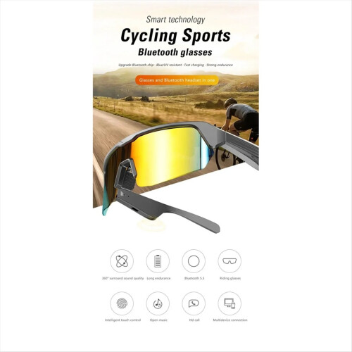 Bluetooth Smart Glasses Wireless Call Remote Headset Sunglasses,B 2