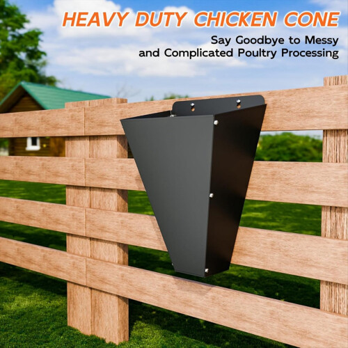 Chicken Cone, Poultry Restraining Cone with Flat Back Design 1