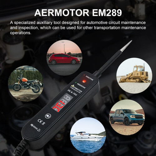 EM289 Tester per circuiti auto con display di tensione A 2