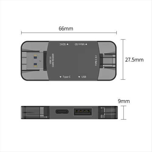 6in1 OTG SD Card Reader Type-c 3.1 To USB Adapter B 2