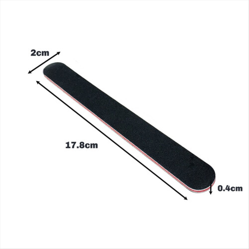 10PCS Mini Black Double-Sided Nail File with Sandpaper Strips 1