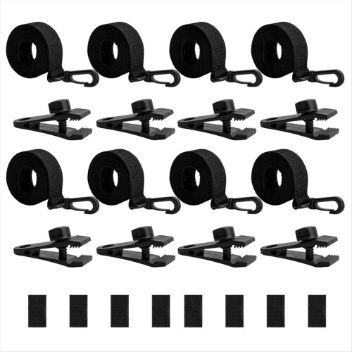 24Pcs Pool Solar Cover Reel Attachment Kit,Solar Blanket Straps Kit