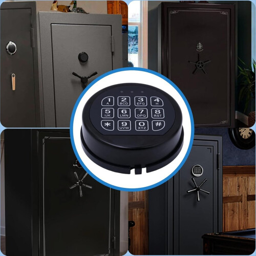 Safe Lock Replacement with Solenoid Lock Black Keypad Electronic Lock 2