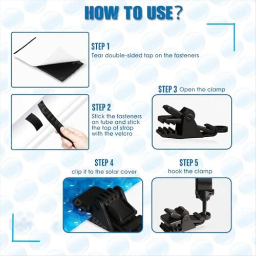 Inground Swimming Pool Solar Cover Reel Straps 1