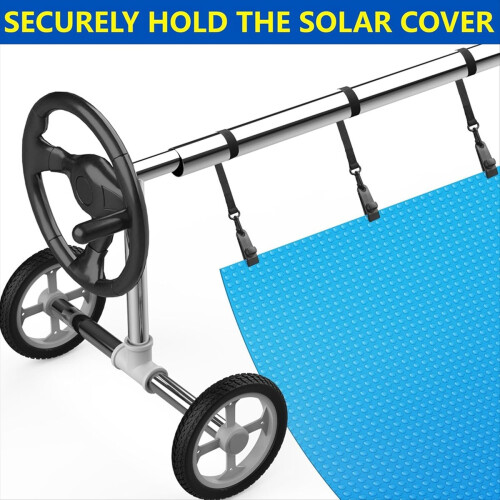 24Pcs Pool Solar Cover Reel Attachment Kit,Solar Blanket Straps Kit 2