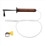 Coffee machine brush, nylon, anti-scald, wood handle, cleaning tool. 1