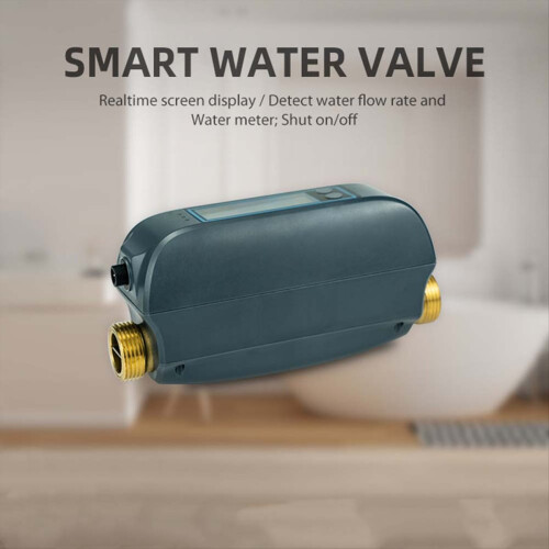 Tuya Smart WiFi Water Valve with Water Flow Rate EU Plug 2