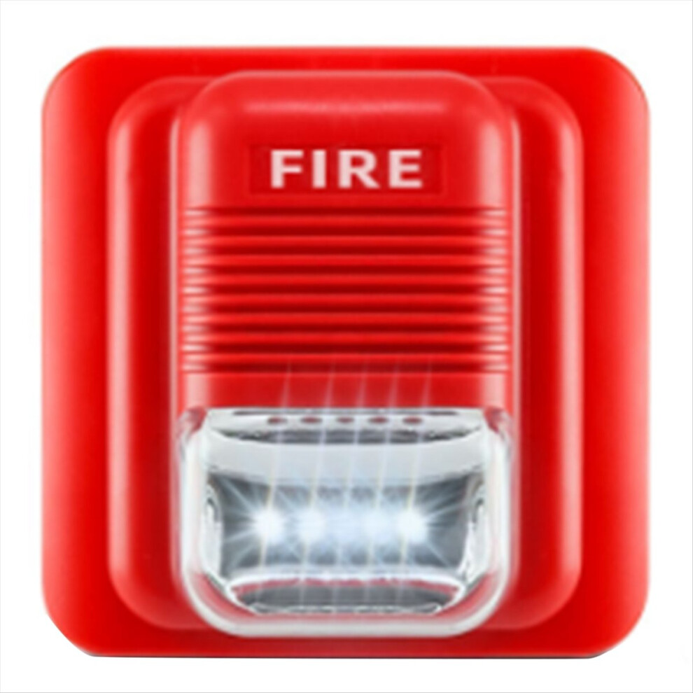 24V High-Decibel Fire Alarm Horn Outdoor Wired Sound And Light Siren 4712073961985