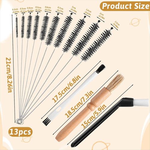 Coffee Grinder Brush Set, Espresso Machine Cleaning Brushes Kit 2