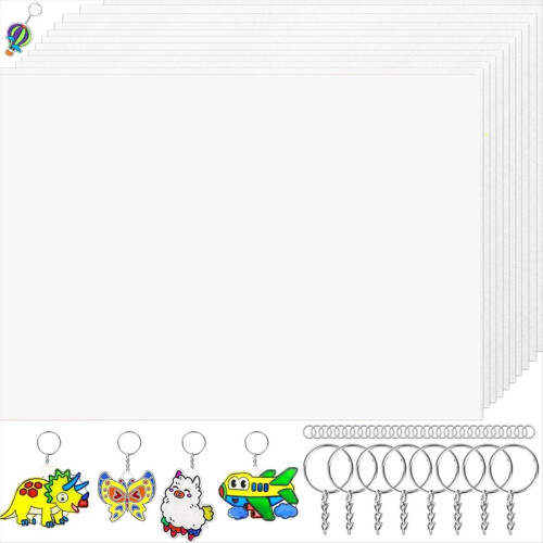 144 Pieces Printable ShrinkyDink Sheets Kit - with 14 Sheets