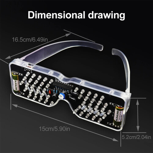 Light Up Glasses Soldering Practice Kit DIY Electronics Kit,B 2