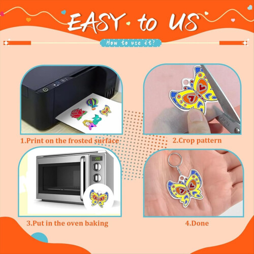 144 Pieces Printable ShrinkyDink Sheets Kit - with 14 Sheets 1