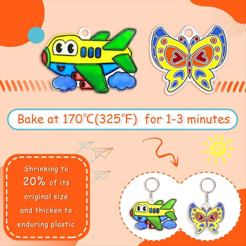 144 Pieces Printable ShrinkyDink Sheets Kit - with 14 Sheets 2