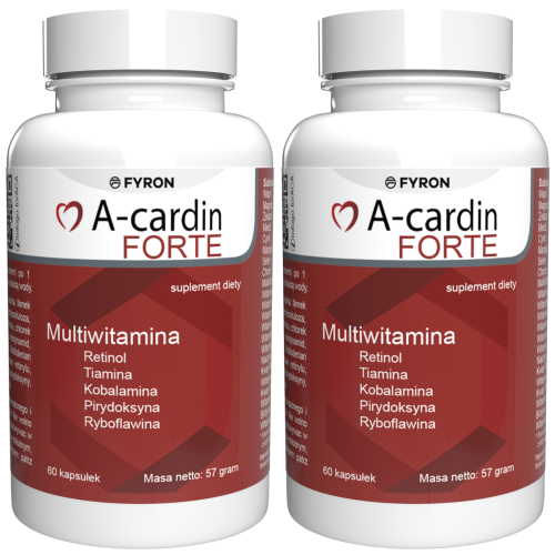 A-cardin Forte - 22 Βιταμίνες & Μέταλλα - 120 Κάψουλες (2 τμχ)