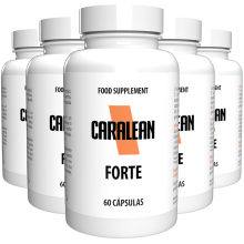Caralean - 300 Cápsulas (Pack de 5) com Glucomanano, Cacau e Vit. B - Suplemento Alimentar Suíço