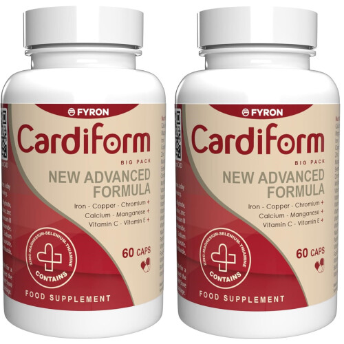 Cardiform - 120 Capsule (Pachet de 2) - Formula Elvetiana - 22 Vitamine si Minerale - Complex Vegetal
