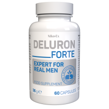 Deluron Forte - 60 Cápsulas com Zinco, Selénio, Maca e L-Arginina - Qualidade Suíça Premium - Complexo Botânico