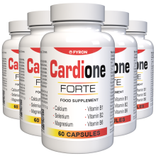Cardione Forte - 300 Cápsulas (Pack de 5) - Fórmula Suíça - 22 Vitaminas e Minerais - Tamanho Profissional