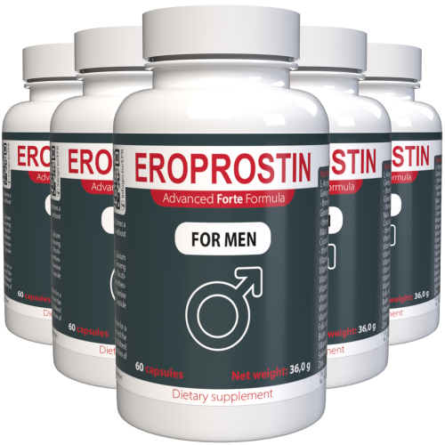 Eroprostin - Maca, L-Αργινίνη & Ψευδάργυρος - 300 Κάψουλες (5 τμχ)
