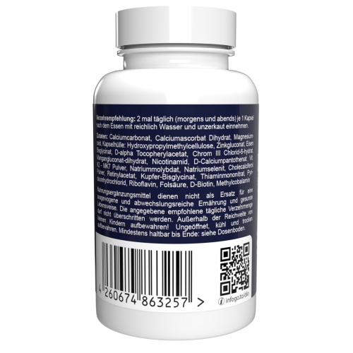 Dioptik - 22 Βιταμίνες & Μέταλλα - 120 Κάψουλες (2 τμχ) 1