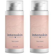 Intenskin Creme - 200ml (2x100ml) - 2er-Pack - mit Sheabutter, Hyaluronsäure & Traubenkernöl - Original Schweizer Formel