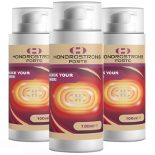 Hondrostrong Cream - 300ml (3x100ml) - Pachet 3 buc - Unt de Shea, Acid Hialuronic si Ulei de Samburi de Struguri - Formula Elvetiana