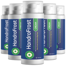Hondrofrost Creme - 500ml (5x100ml) - 5er-Pack - mit Sheabutter, Hyaluronsäure & Traubenkernöl - Original Schweizer Formel