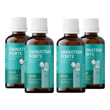 Skinatrin Forte - Soluție cu Extract de Turmeric - 120ml (4x30ml) - Pachet de 4 - cu Vitamine și Zinc - Formulă Elvețiană