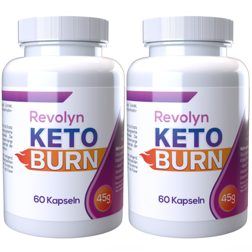Revolyn Keto Burn - 120 κάψουλες (σετ 2) με γλυκομαννάνη & κακάο