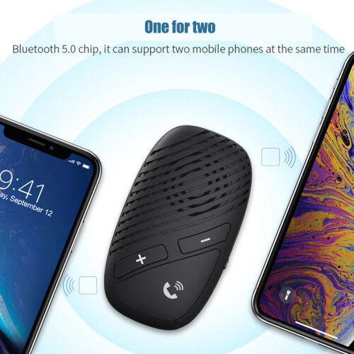 Car Wireless Bluetooth Speakerphone 600mAh Noise Reduction Easy Fit 2