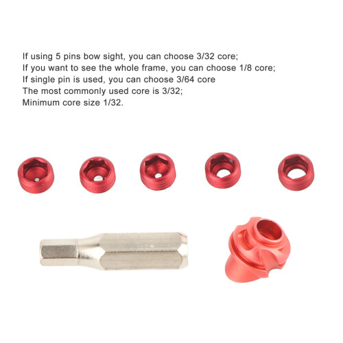 Aluminum Alloy Compound Bow Peephole Set 37/45 Replaceable Core 2