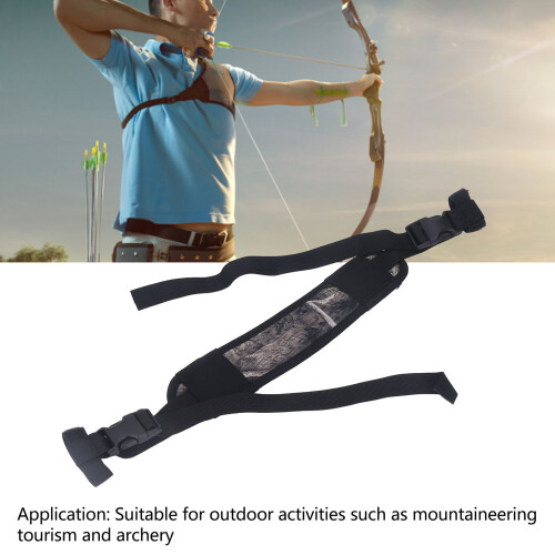 Camouflage Compound Bow Shoulder Strap Hands-Free Adjustable Archery Belt 2
