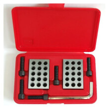 Precision hardened steel block 23-Hole Gauge Block Set, 25-50-75mm Parallel Clamping Block With Screws, 1/2/3 Inch