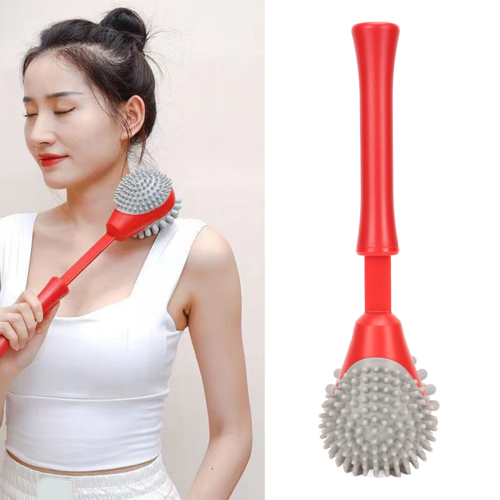 Portable Silicone Massage Hammer, Retractable 31-44cm, Red