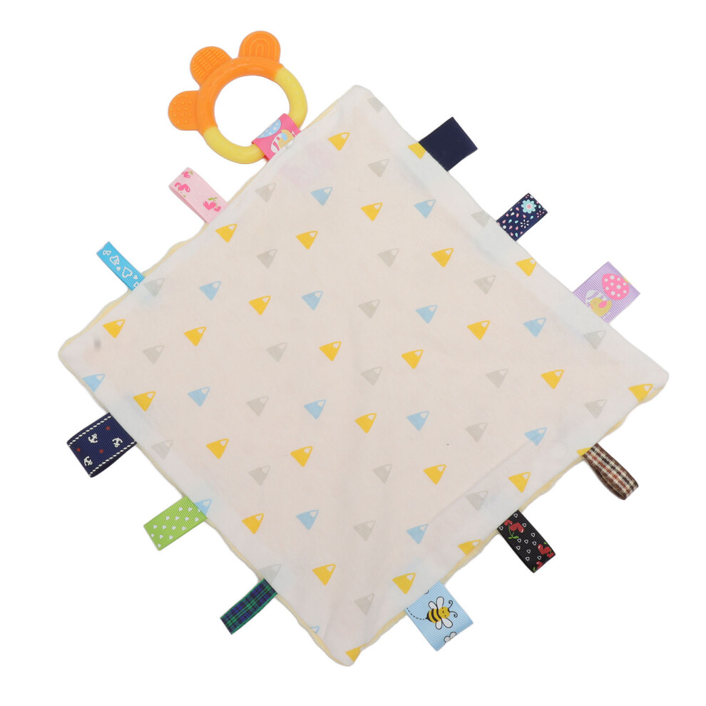 Baby Snuggle Blanket 25x25cm Soft Plush Sensory Teether for Infants