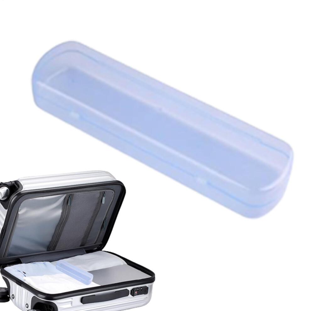 Blue Toothbrush Travel Case Portable Toothbrush Organizer Leakproof Hygienic Holder For Travel Camping Rv Road Trip Storage Box