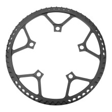 58T Aluminum Alloy Folding Bike Chainring Black Low Density Anodized Finish