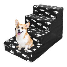 Cat Stairs 4-Step Pet Ladder Bed, Comfortable Flannel Stair Bed, Pet Steps For Small Animals, Large Cats, Small Dogs