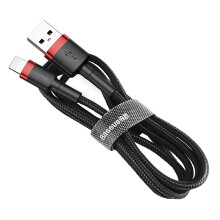 Baseus Kevlar USB-Kabel mit Lightning 2A, 1 m - Rot/Schwarz