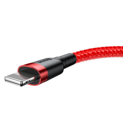 Baseus Kevlar USB cable with Lightning 2A 1 m - Grey/Red 1
