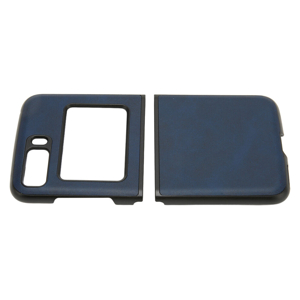 Scratch-Resistant Leather Folding Case For Moto Razr 2022 - Blue 7611355960333