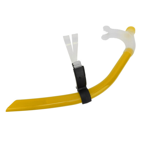 Hydrodynamic Yellow Snorkel with Comfort Silicone Nozzle