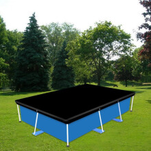 Outdoor Swimming Pool Protective Cover Rectangular Waterproof Pool Cover 221 X 150 Cm For Outdoor Bathtub, Pool, Sandpit