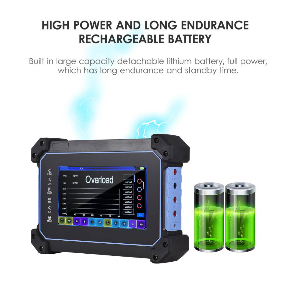 Portable 250MHz 4-Channel Oscilloscope 7” TFT Display with Multimeter-image-OPC-PMG7KRN-NEW