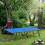 Outsunny Outsunny Double Camping Folding Cot Outdoor Portable Sleeping Bed, Blue 1