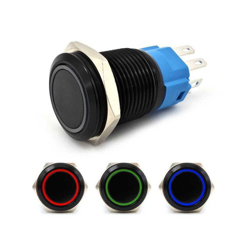 On/Off Switch, Led Snap Button 18Mm Rgb 3-In-1 + Socket Black 5904865406050