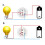 LED mistlichtschakelaar 16mm tijdelijk + fitting 8