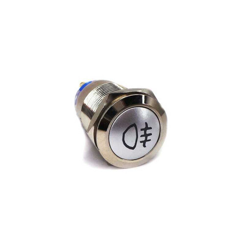 LED mistlichtschakelaar 16mm chroom momentary + fitting 2