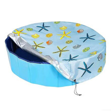 Round Pool Cover with Drawstring Waterproof Oxford Fabric Solar Energy Absorption for Swimming Pools(160 * 30cm)