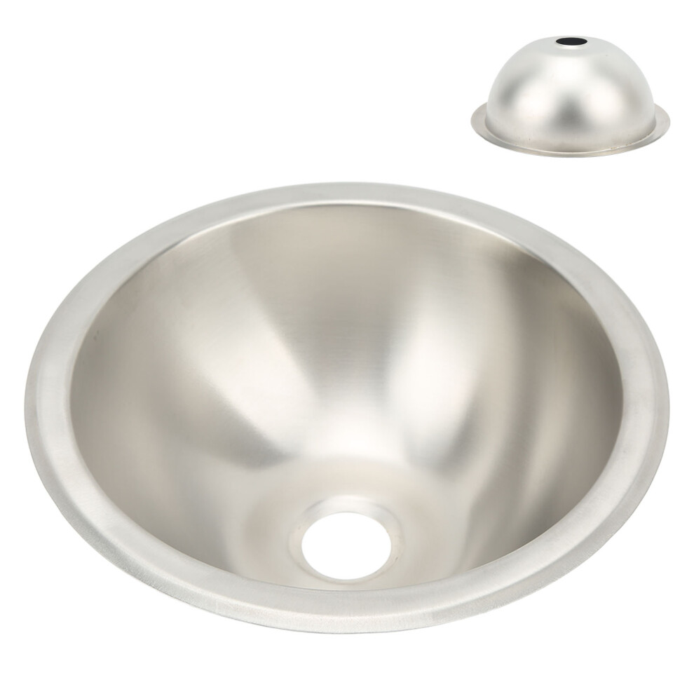 Compact Round Rv Kitchen Sink 304 Stainless Steel Wiredrawing For Camper Boat 3321355973175